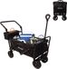 BRASQ Chariot de transport pliable Deluxe WC200 - 108L - Noir - 100 kg