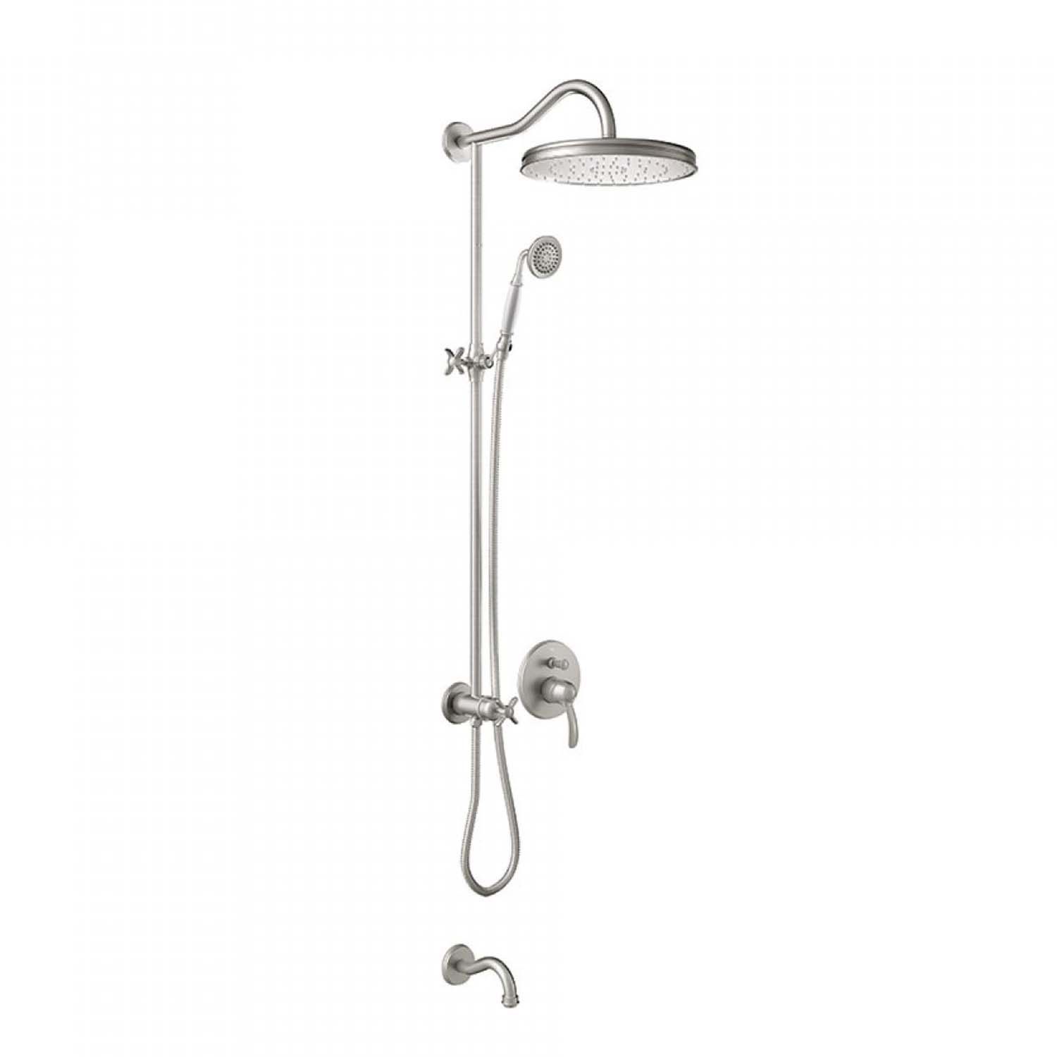 Tres Douchekraanset Tres Clasic Inbouw Mengkraan 3-Wegs Rvs - Messing - 8429546476896