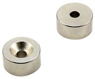 Magneet Expert® 20mm dia x 10mm dik x 5.2mm c/spoelbak Samarium Kobalt Magneet - 7.1kg Trek (Zuid) (Pack van 20)