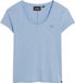 Superdry Scoop Neck Shirt Dames - Maat XL (42) - Blauw