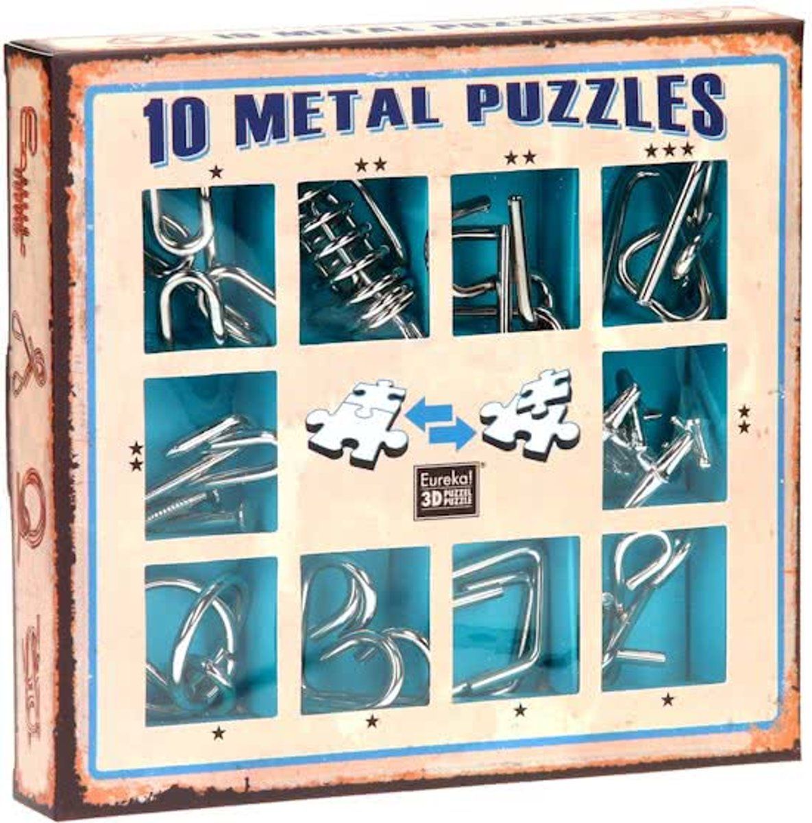Eureka 3D 10 Metal blue set 10 stuks
