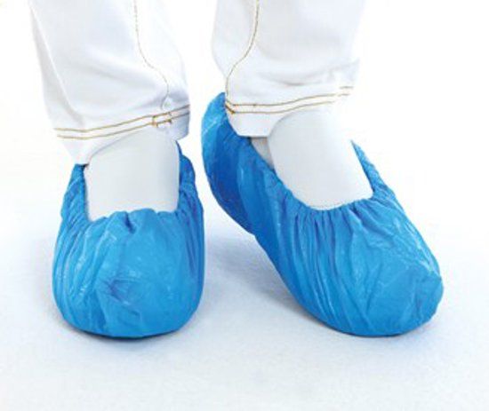 CMT Wegwerp overschoen cpe 40 mu blauw - zak 100 stuks