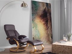 Beliani force Fauteuil Bruin Kunstleer