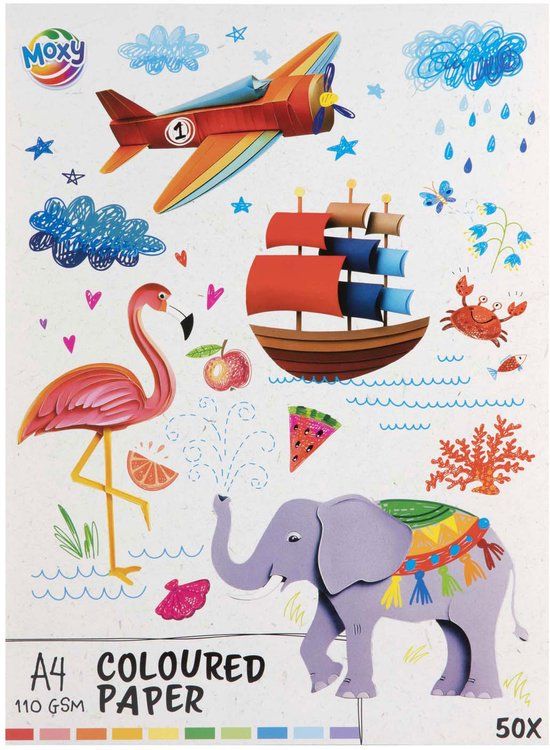 Creative Craft Group Gekleurd papier A4, 50 vellen - 10 kleuren