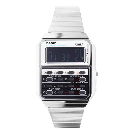 Casio Collection Vintage CA-500WE-7BEF Horloge - Staal - Zilverkleurig - Ø 38 mm