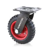 POWERTEC 17051 Swivel Heavy Duty industriële Caster, 8 ", zwart, 8"