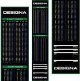 Designa Carpet Dart Mat - Non Slip Back - 290cm x 80cm - Groene rand