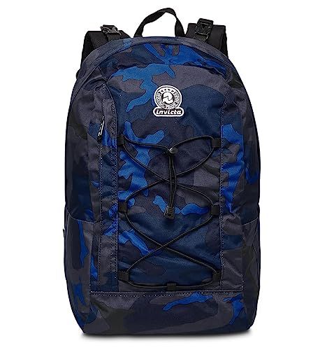 Invicta Omkeerbare rugzak voor kinderen en jongeren, Blauw, Eén maat, school