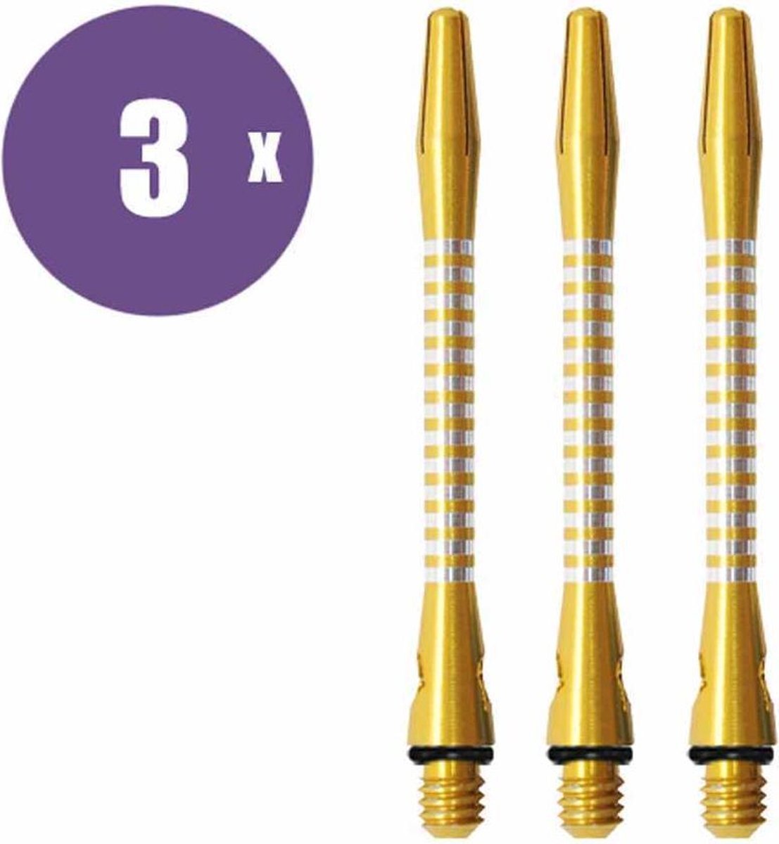 ABC Darts abcdarts darts shafts aluminium darts shafts jailbird ar5 geel medium - 3 sets darts shafts