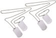 Merkloos Leger thema ketting - 20x - 2 Dogtags - zilver - soldaten/militairen verkleed accessoire