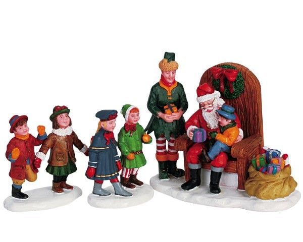 Lemax Visiting Santa - Set Of 3 - Kersthuisjes & Kerstdorpen