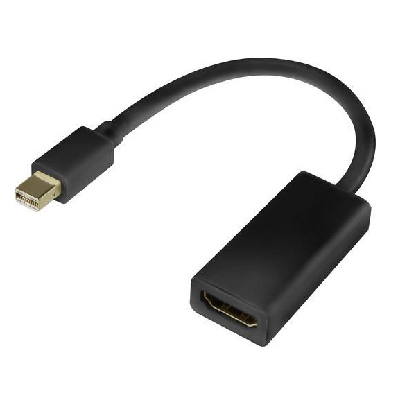 Standard Mini DisplayPort naar HDMI adapter - versie 1.1 (Full HD 1080p) / zwart - 0,20 meter