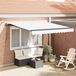 Maison Exclusive - Parasol électrique avec éclairage LED et capteur, 3 x 2,5 mètres, blanc