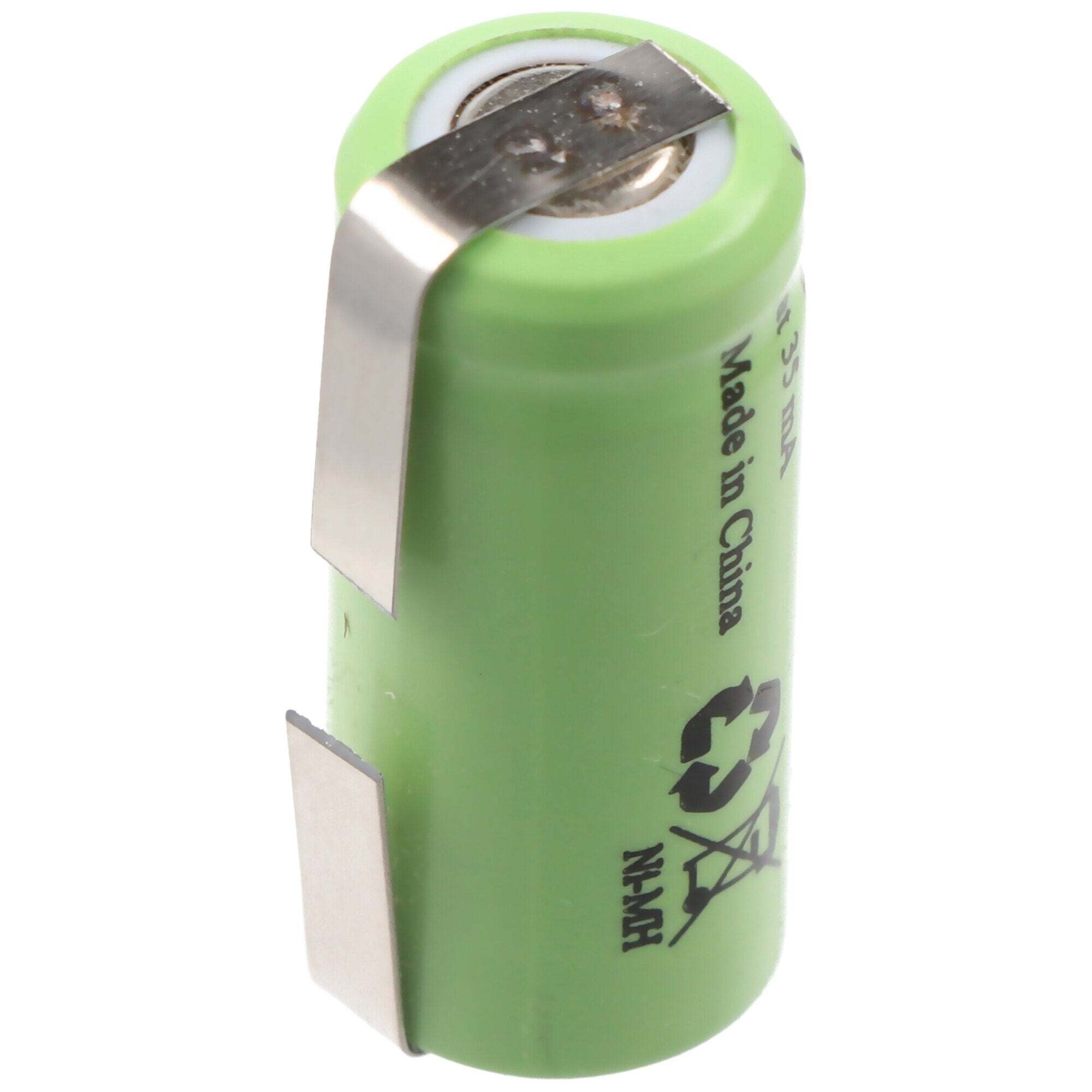 ACCUCELL GP GP35AAAH NiMH maat 1 / 2AAA batterij met U-vormige soldeerlip, niet meer leverbaar, wel een alter