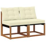 vidaXL 2-delige buitenbank, balkonmeubels van acaciahout, modern, elegant en duurzaam, perfect voor de tuin