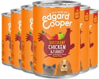 Edgard & Cooper Kip & Kalkoen Blik - Hondenvoer - 6 x 400 g