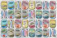 Vilber A050 V01 SARDINES.2942 DU01 tafelkleed voor eetapp, 45,6 x 30,5 x 0,2 cm, meerkleurig