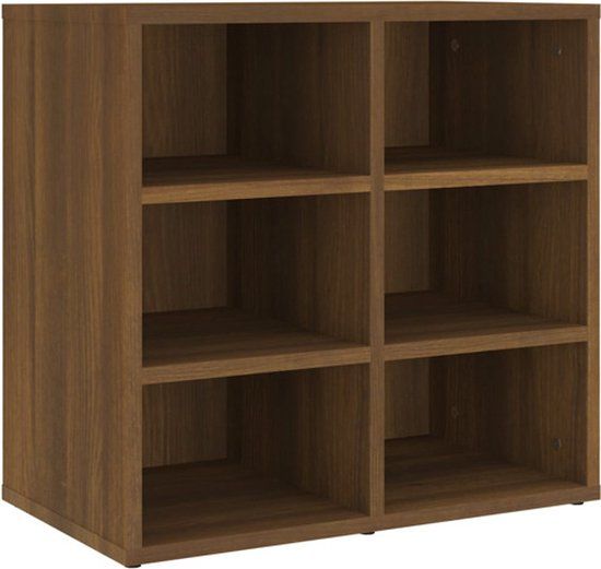 vidaXL Schoenenkast - 52,5x30x50 cm - bruin eikenkleur
