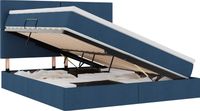 vidaXL LED Opbergbed met Matras, Blauw, 180 x 200 cm, Stof