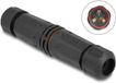 Delock connecteur de câble pour extérieur 3 broches, étanche IP68, vissable, diamètre de câble 4,5 - 7,5 mm noir