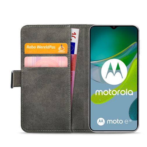 Mobilize PU-leer Book Case Zwart Motorola Moto E13