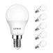 LVWIT Ampoule à incandescence LED E14 P45, équivalent 60 W, 6500 K, blanc froid, 806 lm, non dimmable, 6 pièces
