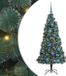 vidaXL Kunstkerstboom met verlichting en ballenset groen 150 cm PET