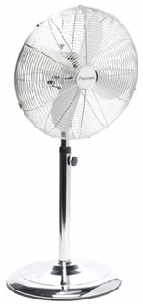 Bestron DFS45S - 45cm Stainless Steel Floor Fan with 3 Speeds