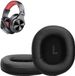kwmobile 2x coussinets d'oreille adaptés pour OneOdio A70 - Earpads pour casque audio en noir