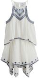 Next Dames Playsuit met borduursel en geperforeerde zoom - Wit