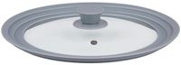 alpina Universeel Glazen Deksel - Pannendeksel met Siliconen Rand - Anti Spatdeksel voor Pannen - Vaatwasserbestendig - Glazen Deksel 24cm/26cm/28cm