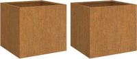 vidaXL Plantenbakken 2 st 49x47x46 cm cortenstaal
