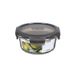 LocknLock OVEN GLASS vershouddozen glas met deksel, 380 ml rond, diameter 130 x 65 mm, koelkast, vriezer en vaatwasser, borosilicaatglas tot 400 °C, ovenbestendig, magnetronservies met deksel