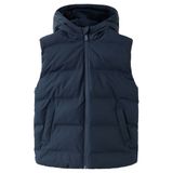 Mango Kids bodywarmer - marineblauw Jongens Polyester Capuchon Effen - maat 140