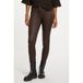 Morgan regular waist skinny tregging met studs - donkerbruin