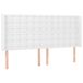 VidaXL Hoofdbord met randen 163x16x78/88 cm kunstleer wit