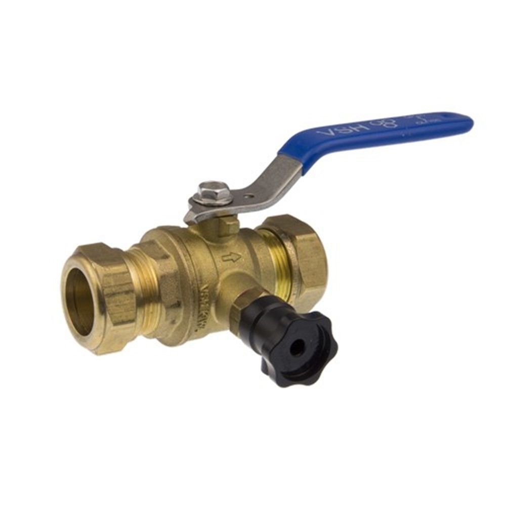 VSH kogelstopkraan k 2341 aftap 2 x knel 15 mm