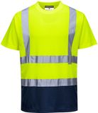Portwest Tweekleuren T-shirt S378 - Geel/Marine - L