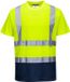 Portwest Tweekleuren T-shirt S378 - Geel/Marine - L
