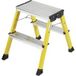 Krause 130044CO aluminium Marchepied double pliable Hauteur de travail (max.): 2.45 m jaune 1.7 kg