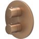 IVY Bond Pièce de finition Thermostat encastrable avec inverseur 2 voies avec rosace ronde - Cuivre mat brossé PVD