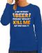Bellatio Decorations Shoppartners Bv Apres ski sweater A day without beer blauw dames - Wintersport trui - Foute apres ski outfit/ kleding XXL