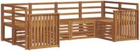 vidaXL Hoek loungeset 6-delig Naturel Acacia Hout