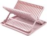 PLASTICFORTE Afwas afdruiprek met lekbak - oud roze - kunststof - 37 x 33 x 21 cm - afwassen en drogen