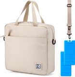 Brisby 4 Laags Sac isotherme isolé - Sac à lunch 7 litres - Champagne lisse