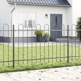 vidaXL Tuinhek BOXTEL, 4 stuks, 6,8 x 1,2 m, gepoedercoat staal, Grijs
