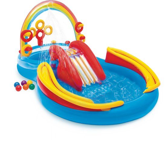 Intex Rainbow Ring Play Center - 297 x 193 x 135 cm - Oval Swimming Pool