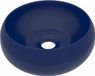 vidaXL Lavabo rond 40x15 cm céramique mat bleu foncé