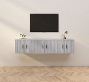 Prolenta Maison Exclusive - Wandmeubels voor TV's, 3 stuks, grijs sonoma, 57 x 34,5 x 40 cm