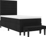 vidaXL Boxspringbed met hoofdeinde Zwart 100 x 200 cm Stof